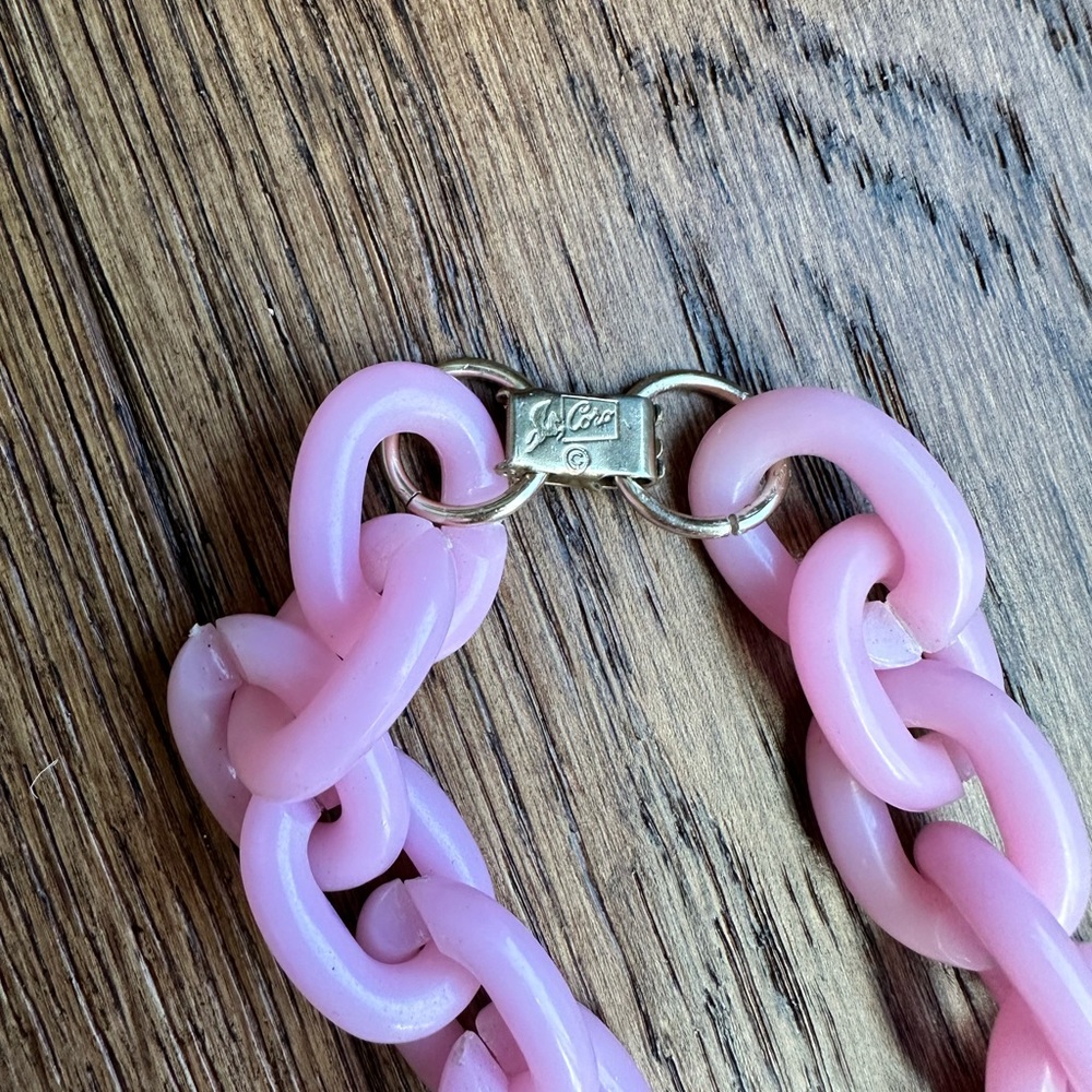 Vintage Coro Pegasus Pink Link Necklace